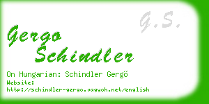 gergo schindler business card